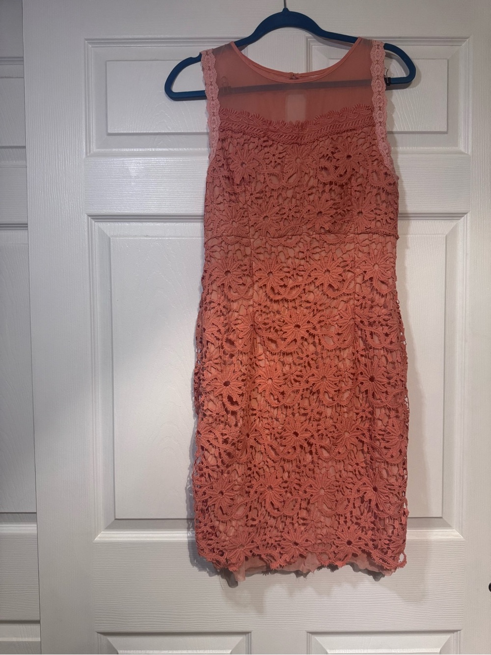 Filly Flair Coral Lace Mini Dress